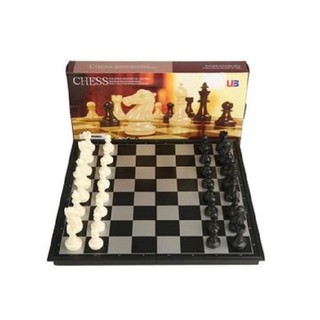 Bàn Cờ Vua 13x13cm Nam Châm Hít Mini Trắng Đen, Bỏ Túi Cao Cấp, Gấp Gọn Kiêm Hộp Đựng Chuẩn Quốc Tế