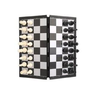 Bàn Cờ Vua 13x13cm Nam Châm Hít Mini Trắng Đen, Bỏ Túi Cao Cấp, Gấp Gọn Kiêm Hộp Đựng Chuẩn Quốc Tế