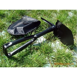 Xẻng gấp gọn cỡ lớn 53cm đa năng làm vườn, xúc đất cát, thuận tiện đi du lịch cắm trại
