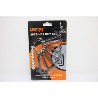 (freeship) Bộ 8 cây khóa mở ốc vít lục giác-Bộ 8 cây Lục Giác, kết hợp móc khóa tiện lợi