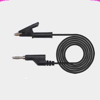 Dây kẹp silicon 2 đầu 1 đầu kẹp cá sấu + 1 đầu jack bắp chuối
