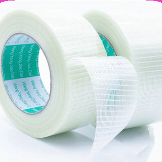 Băng dính/băng keo sợi thuỷ tinh caro 1 mặt, cuộn 50 mét
