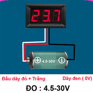 Đồng hồ hiển thị điện áp DC 0V - 100V 3 dây