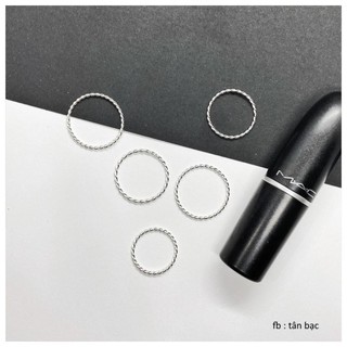 nhẫn bạc ta , kiểu soắn nhẹ nhàng - jena sliver