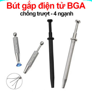 Bút gắp chip điện tử BGA chống trượt, Nhíp gắp đá quý kim cương 4 ngạnh