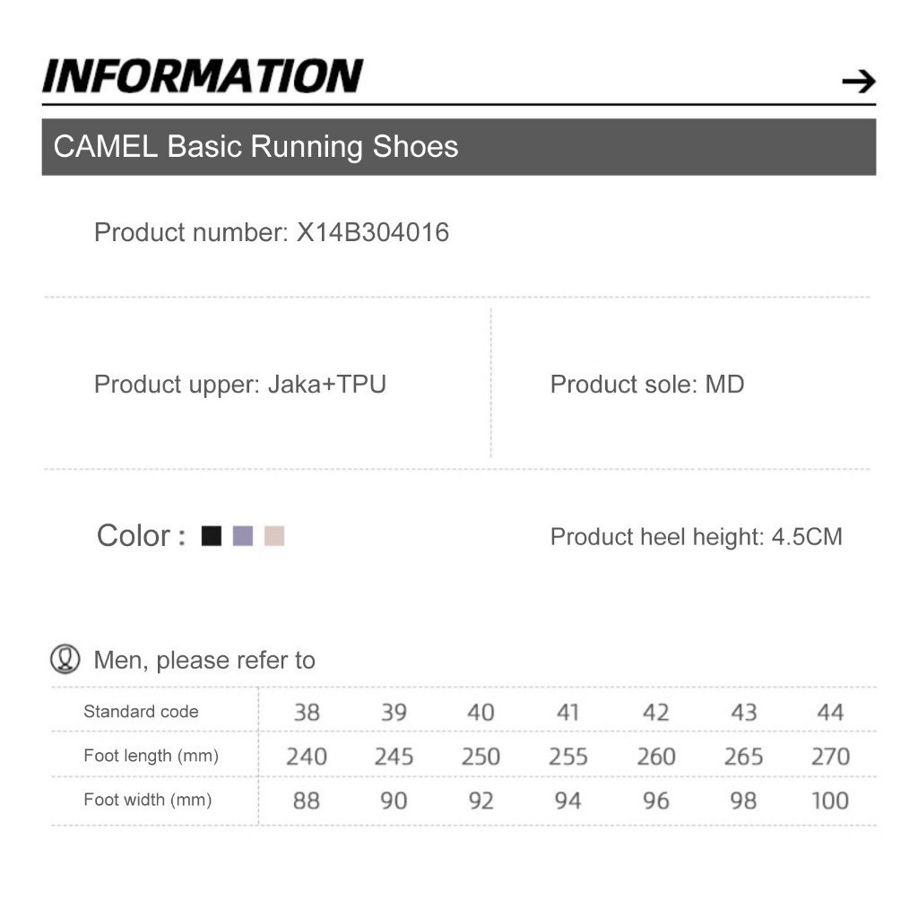 Ảnh Giày nữ CAMEL CROWN Giày thể thao nam thoáng khí Giày chạy bộ nhẹ 4