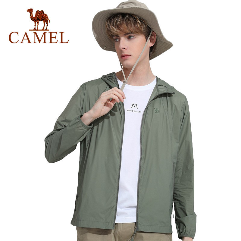 Ảnh Áo khoác CAMEL CROWN chống nắng chống tia cực tím vải lụa băng thoáng khí thời trang cho nam và nữ 2