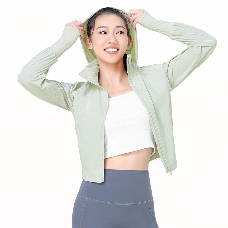 Ảnh CAMEL CROWN Yoga Wear Nữ Ice Sun Áo Khoác Chống Nắng Thoáng Khí Ngoài Trời Chống Thấm Nước Một Mảnh Áo Khoác 2
