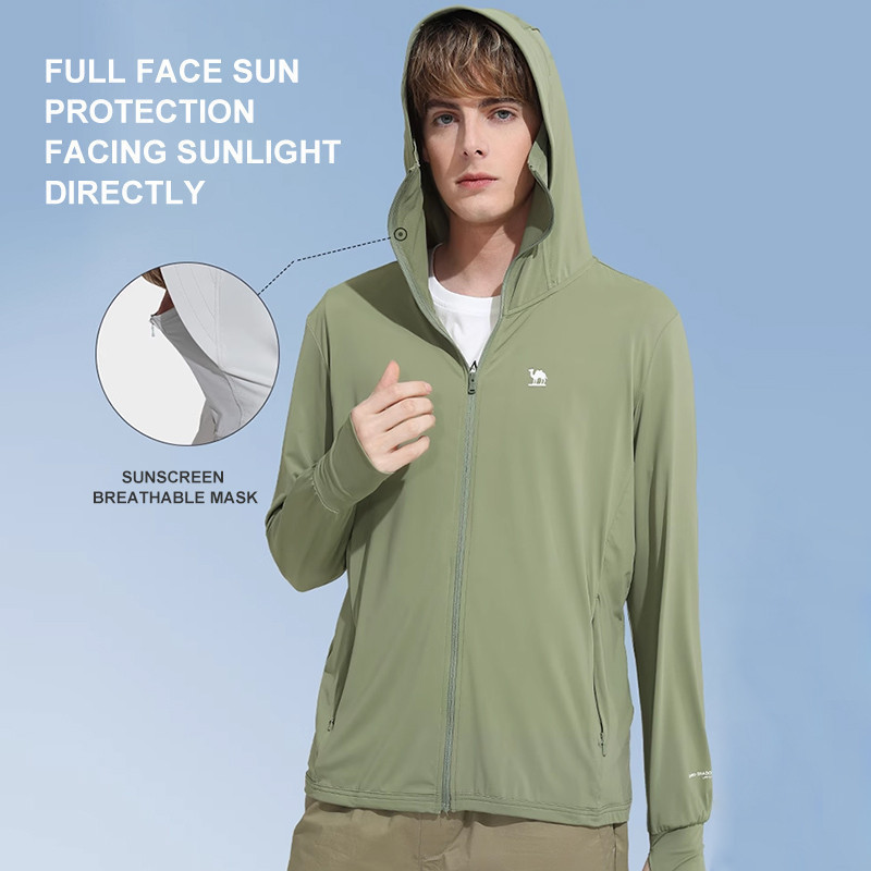 Ảnh Áo khoác CAMEL CROWN chống nắng vải lụa mát khô thoáng nhanh thời trang cao cấp 4