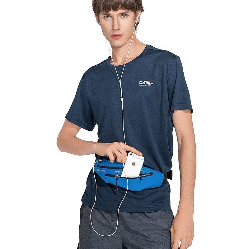 Ảnh Túi bao tử CAMEL CROWN đựng điện thoại phong cách thể dục thể thao thời trang 3