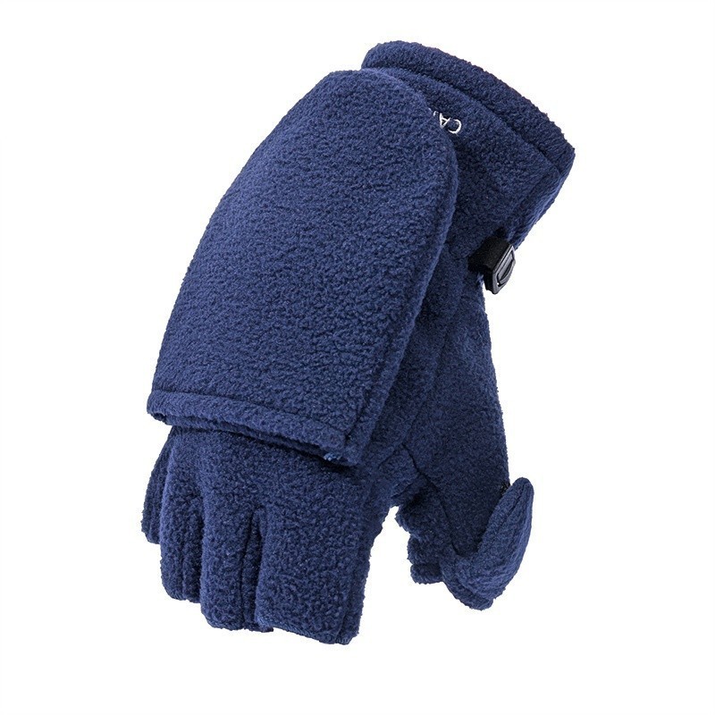 Ảnh CAMEL CROWN Găng Tay Thể Thao Hở Ngón Chất Liệu Lông Cừu Ấm Áp Chống Gió 4