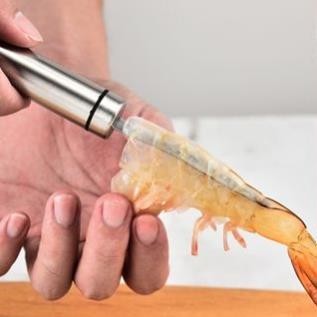 Dụng Cụ Bóc Vỏ Tôm 2 Đầu Thép Không Gỉ Tiện Dụng Dụng Cụ Lấy Chỉ Tôm 2 Đầu Mổ Cá Cạo Vảy Đa Năng