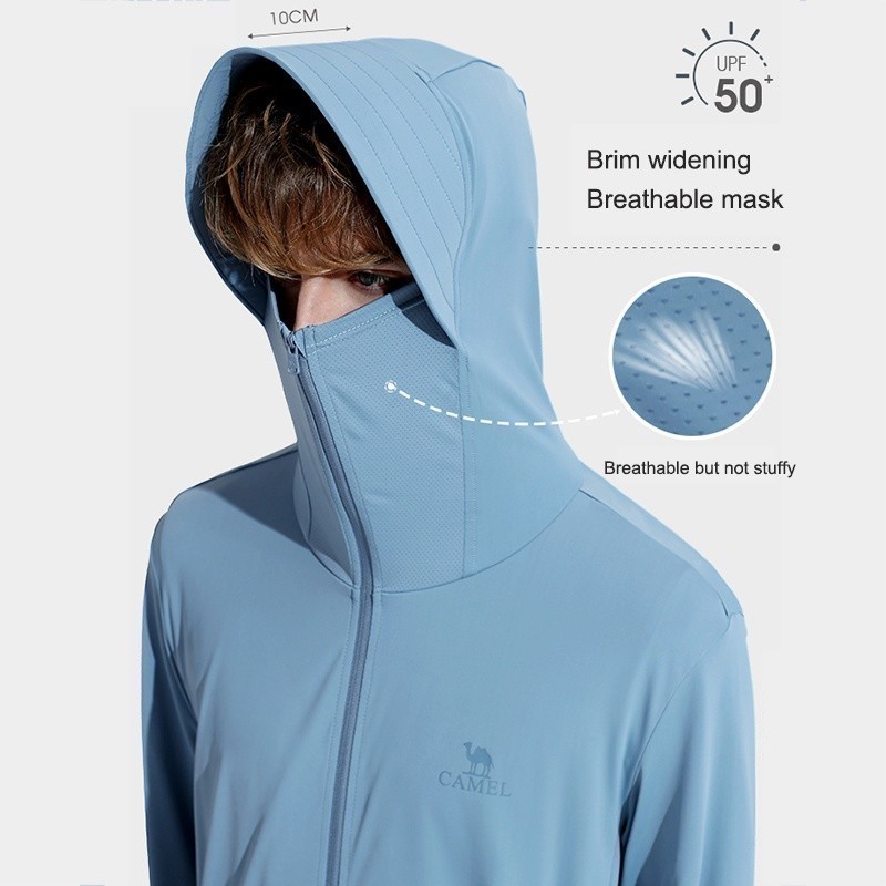 Ảnh Áo khoác thể thao CAMEL CROWN chống tia cực tím thoáng khí tùy chọn màu sắc dành cho nam 4