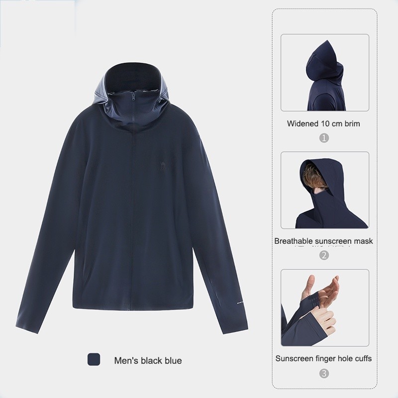 Ảnh Áo khoác thể thao CAMEL CROWN chống tia cực tím thoáng khí tùy chọn màu sắc dành cho nam 2