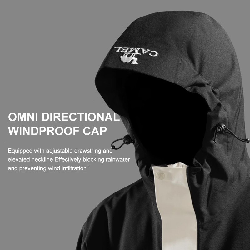 Ảnh Áo khoác một lớp CAMEL CROWN Áo khoác ngoài trời ấm áp chống gió cho nam 4