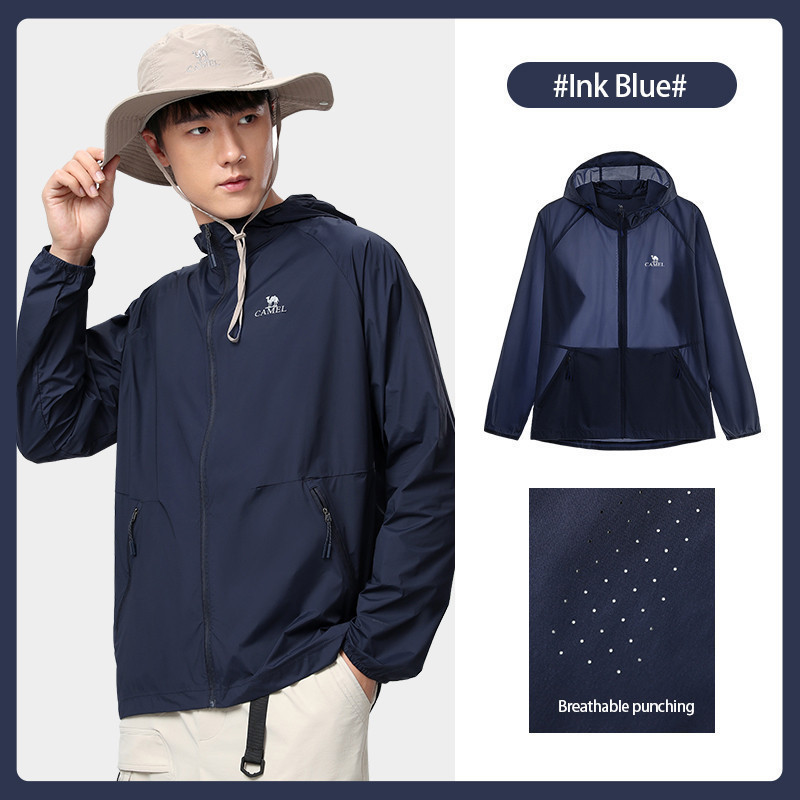 Ảnh Áo khoác thể thao CAMEL CROWN chống tia cực tím thiết kế mỏng thoáng khí năng động thời trang cho nam 2