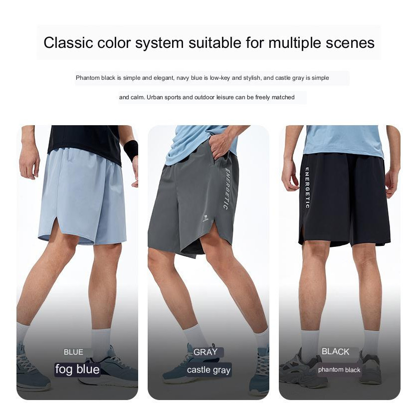 Ảnh Quần Short Thể Thao Dáng Rộng Thoáng Khí Nhanh Khô Cho Nam 4