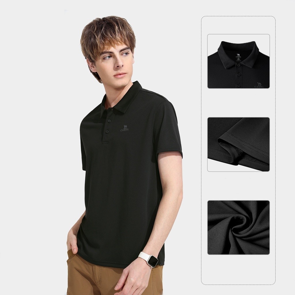 Ảnh Áo polo ngắn tay CAMEL CROWN thoáng khí nhanh khô thời trang unisex 2