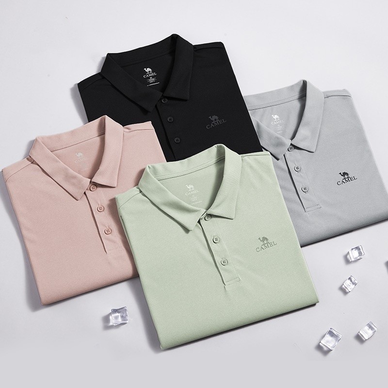Ảnh Áo polo ngắn tay CAMEL CROWN thoáng khí nhanh khô thời trang unisex 4