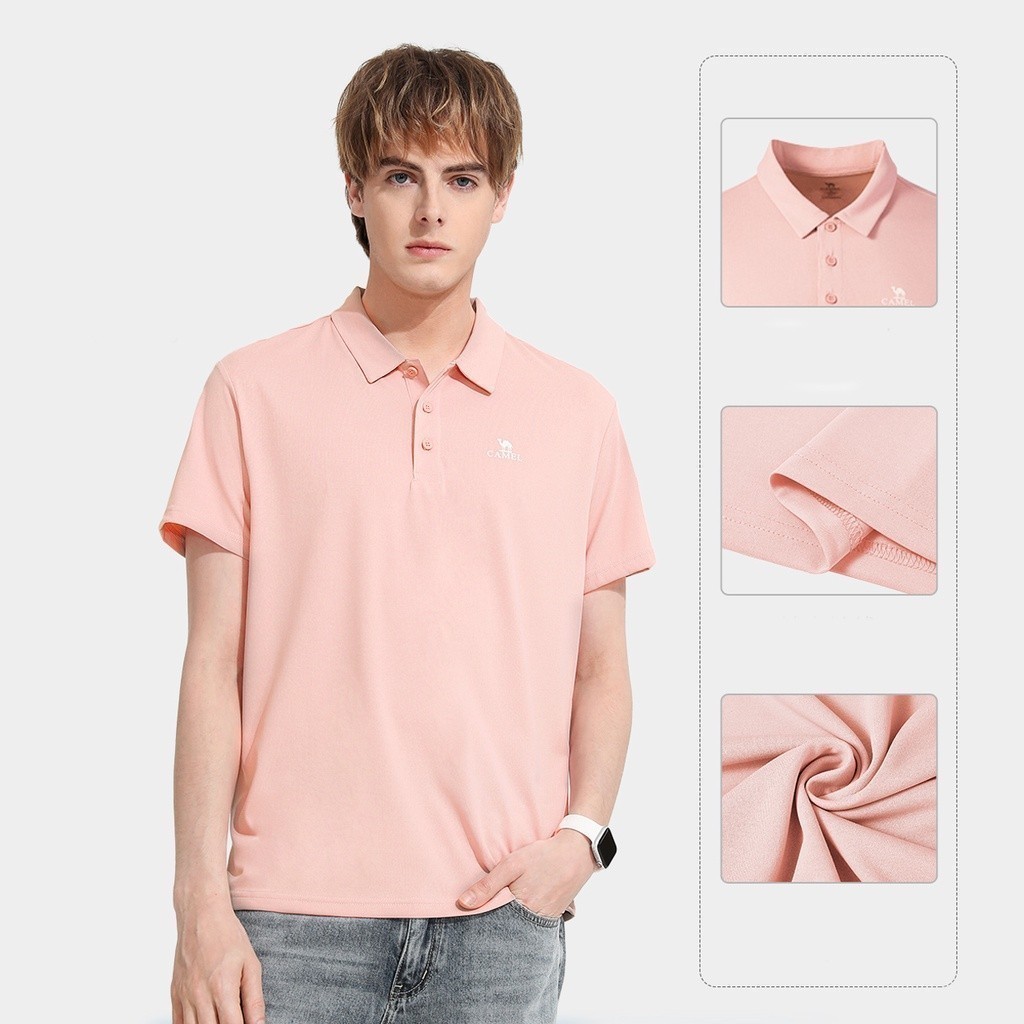 Ảnh Áo polo ngắn tay CAMEL CROWN thoáng khí nhanh khô thời trang unisex 3