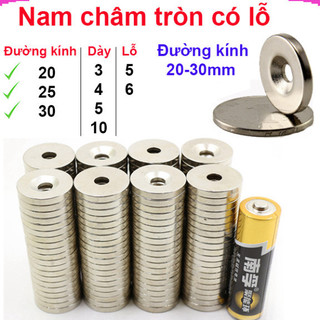 [Giá sỉ] [Combo] Nam châm đất hiếm tròn lỗ