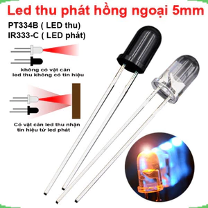 Led thu phát hồng ngoại 5mm, LED Thu PT334B, LED Phát IR333C