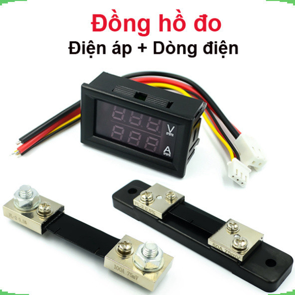 Đồng hồ hiển thị điệp áp và dòng điện , điện trở shunt 10A - 750A ||