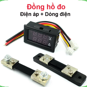 Đồng hồ hiển thị điệp áp và dòng điện , điện trở shunt 10A - 750A ||