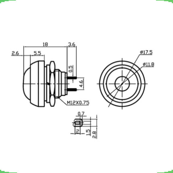 [Giá bán sỉ] (5 cái) Nút nhấn nhả PBS - 33B