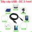 Dây cáp, dây sạc chuyển USB 5V ra DC 5.5*2.1mm