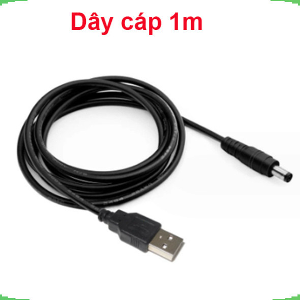 [Giá bán sỉ] (5 cái) Dây cáp, dây sạc chuyển USB 5V ra DC 5.5*2.1mm