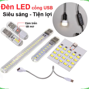 Đèn Led siêu sáng 5V, cáp kim loại, cáp on off