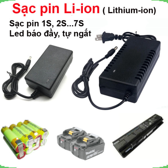 Sạc pin Lithium 1S - 4.2V đến 7S - 29.4V chân cắm 5.5x2.1mm