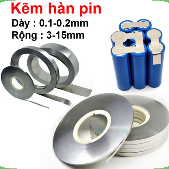 [Giá bán sỉ] (10 mét) Kẽm đơn hàn cell pin mạ Niken