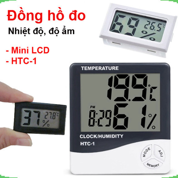 Đồng hồ hiển thị nhiệt độ + độ ẩm HTC - 1