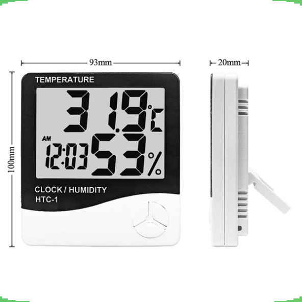 Đồng hồ hiển thị nhiệt độ + độ ẩm HTC - 1