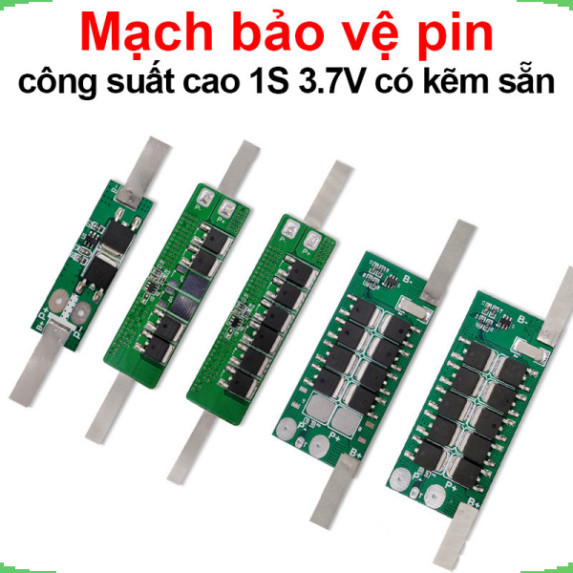 Mạch bảo vệ pin Lithium công suất cao 1S 3.7V có hàn kẽm sẵn