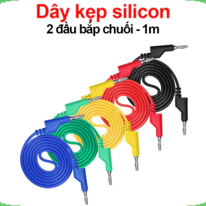 Dây kẹp silicon 2 đầu bắp chuối 1m