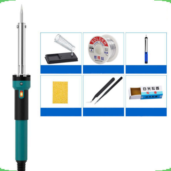 Bộ mỏ hàn thiếc 60W 220V, thiếc hàn, kệ hàn, nhựa thông