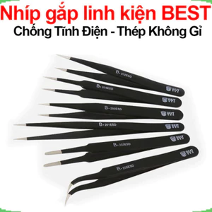 Nhíp gắp linh kiện BEST loại tốt, Nhíp chống tĩnh điện ESD bằng thép không gỉ