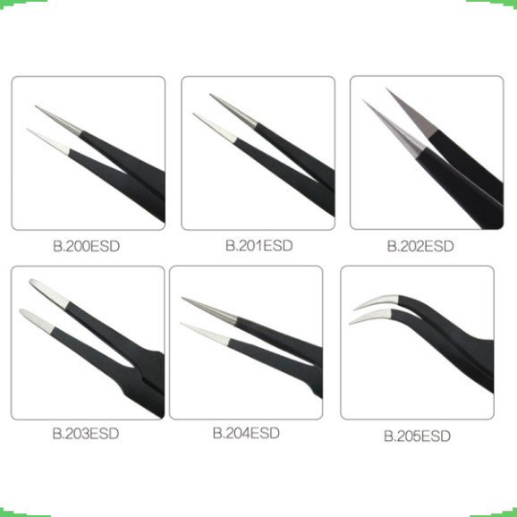 Nhíp gắp linh kiện BEST loại tốt, Nhíp chống tĩnh điện ESD bằng thép không gỉ
