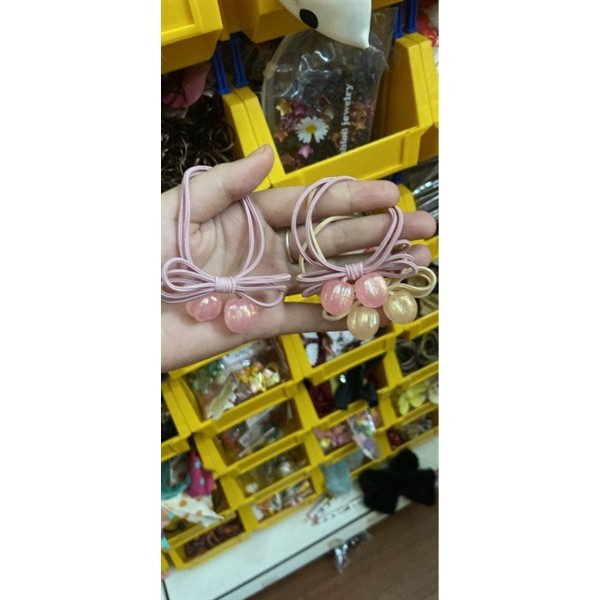 3 Dây Buộc Tóc Nơ Đính Hạt