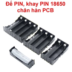 Đế Pin 18650 Chân Hàn Mạch Khay Nhựa ABS Cứng Cáp Loại 1 2 3 4 Ngăn