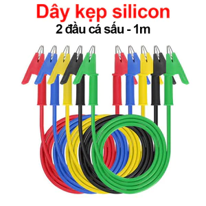 Dây kẹp silicon 2 đầu cá sấu 1m