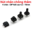 Nút nhấn 6x6mm chống thấm 4 chân cắm DIP cao 4.3 - 15mm