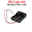 Đế pin tiểu, pin AA đầu ra dây nối tiếp, đế pin có nắp có kèm công tắc
