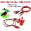 Dây điện kẹp 2 đầu cá sấu, 1 đầu cá sấu 1 bắp chuối dài 1m