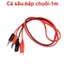 Dây điện kẹp 2 đầu cá sấu, 1 đầu cá sấu 1 bắp chuối dài 1m