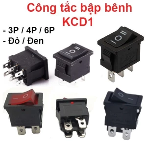 Công Tắc Bập Bênh KCD1 Chữ Nhật 15x21mm 6A 250V 3 Chân 4 Chân 6 Chân