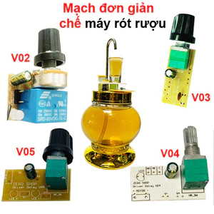 Mạch Delay 0 - 8s V02 (Dùng làm Máy rót rượu nhấn nút rót )